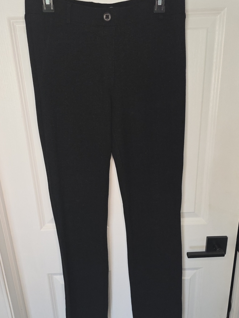 Betabrand Black Slim Ponte Pants Textured Size M